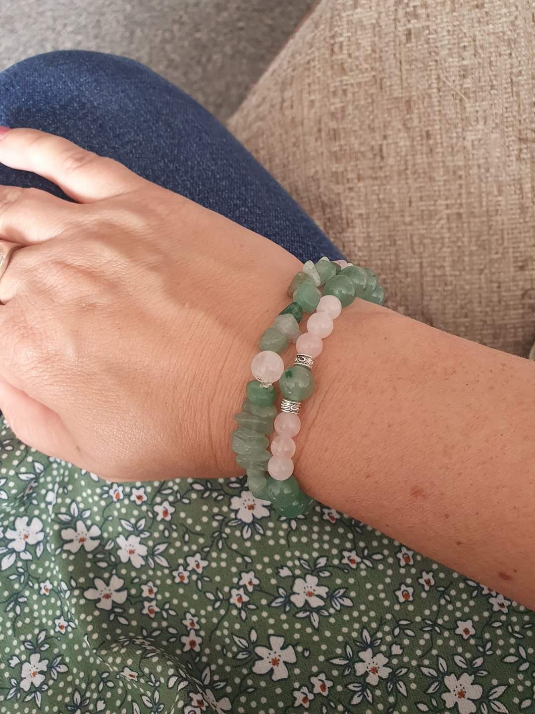 Rose Quartz and Aventurine