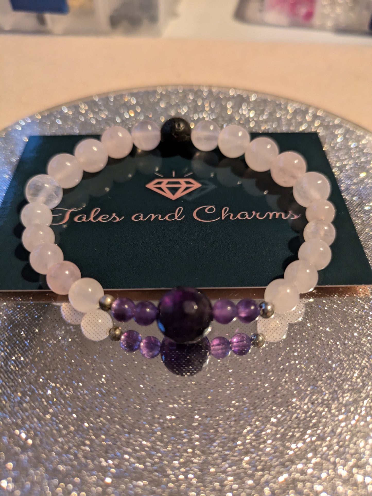 Rose Quartz & Amethyst Bracelet ~16.5cm