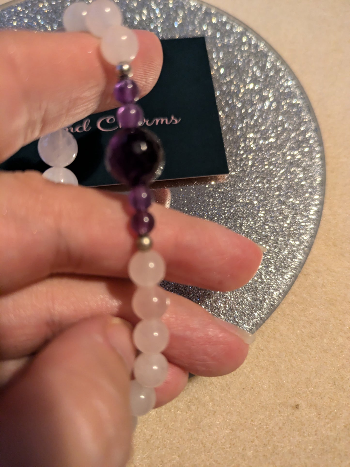 Rose Quartz & Amethyst Bracelet ~16.5cm