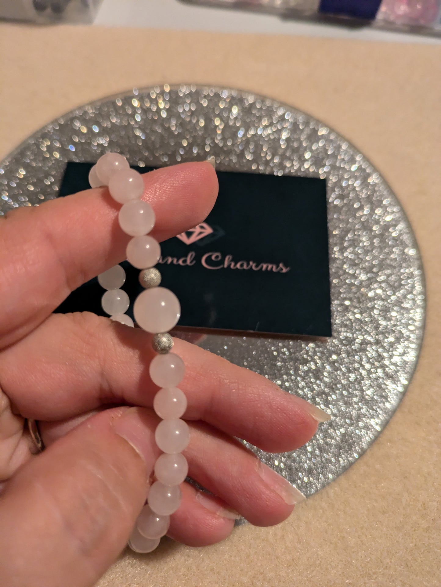 Rose Quartz Bracelet. 16cm