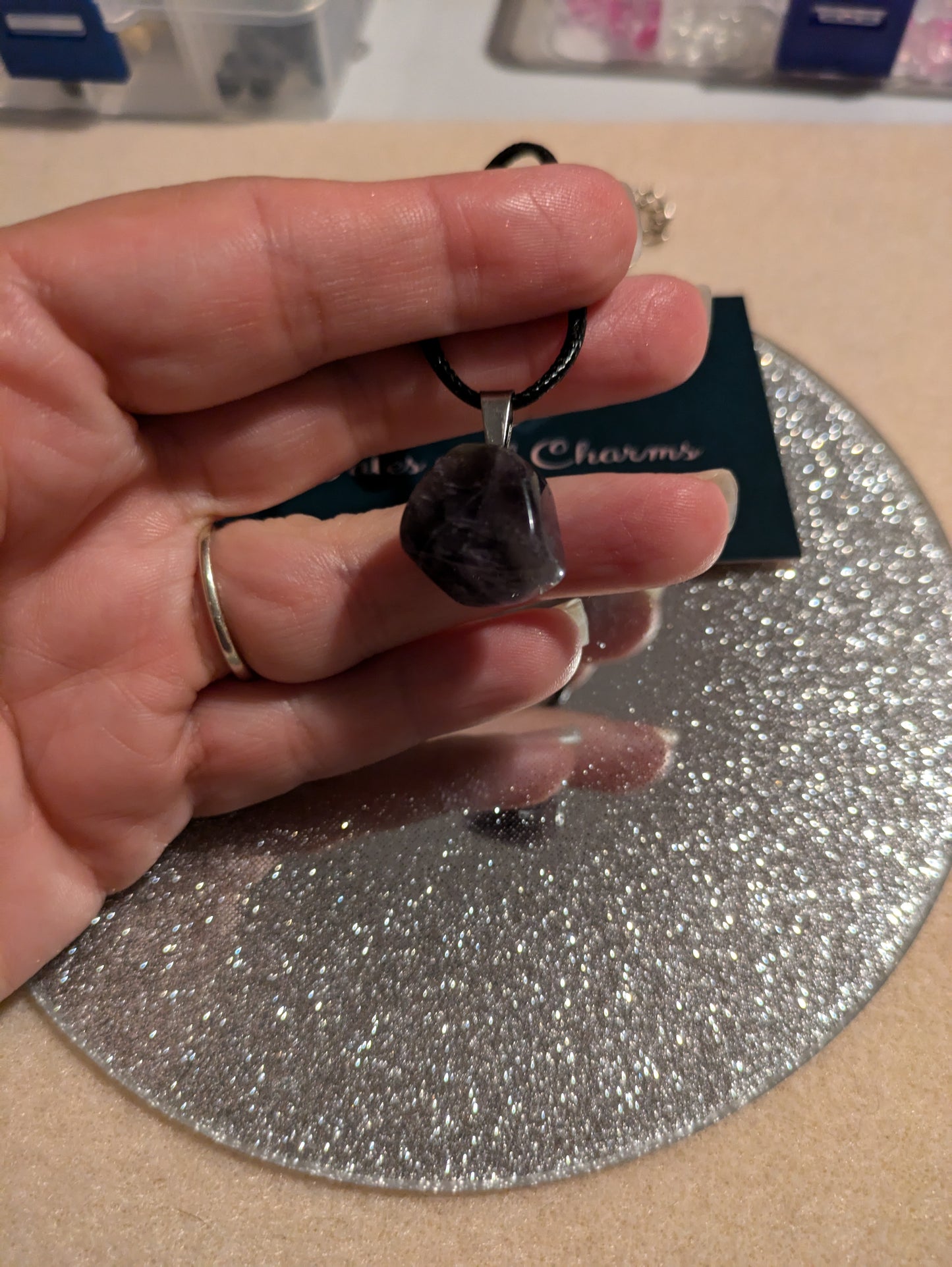 Amethyst stone necklace