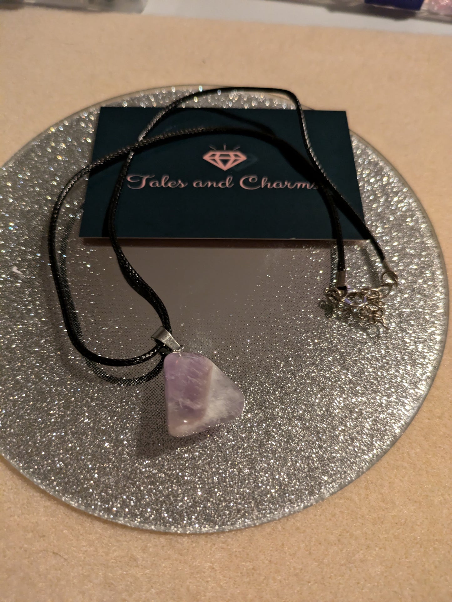Light Amethyst stone necklace