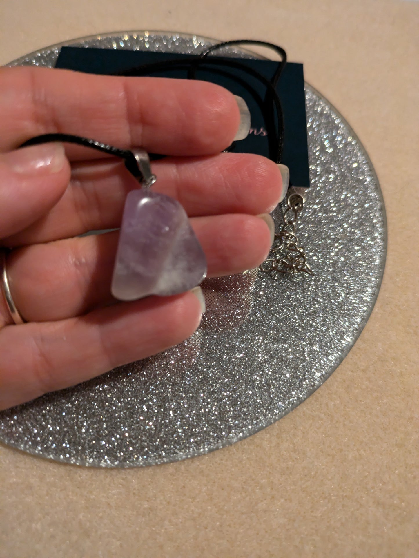 Light Amethyst stone necklace