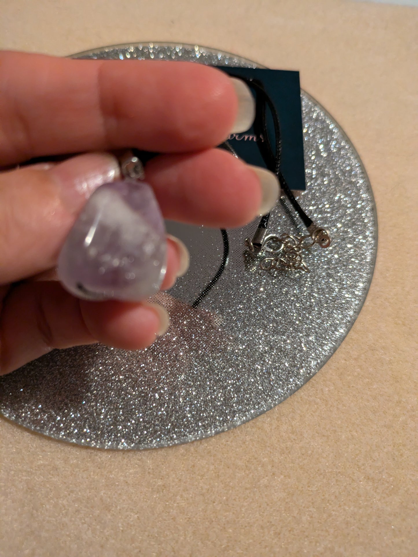 Light Amethyst stone necklace