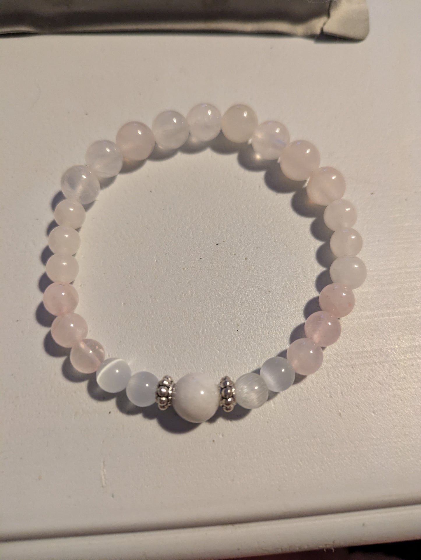 Rose Quartz and Moonstone Bracelet