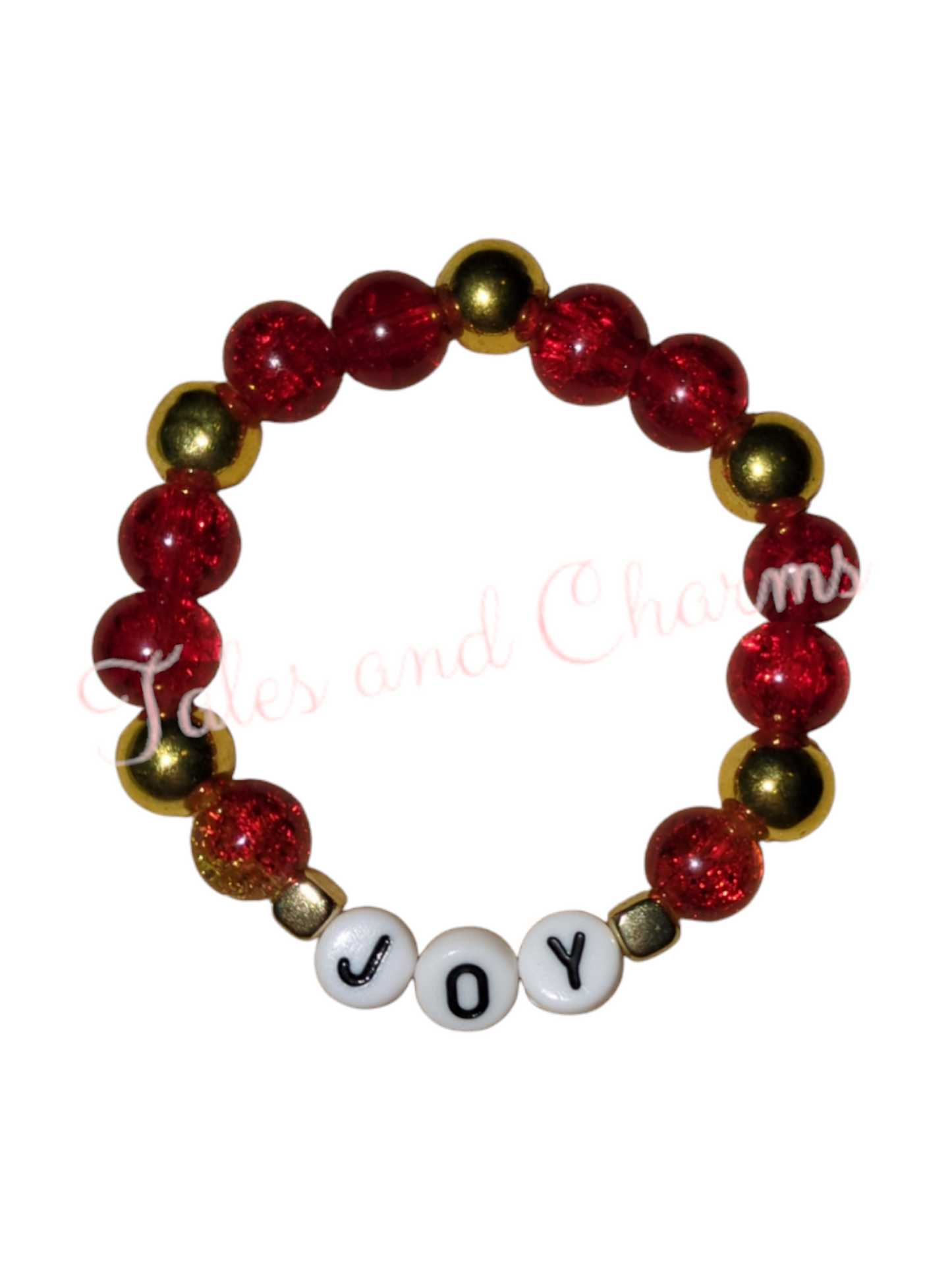 Childs red & gold Joy bracelet