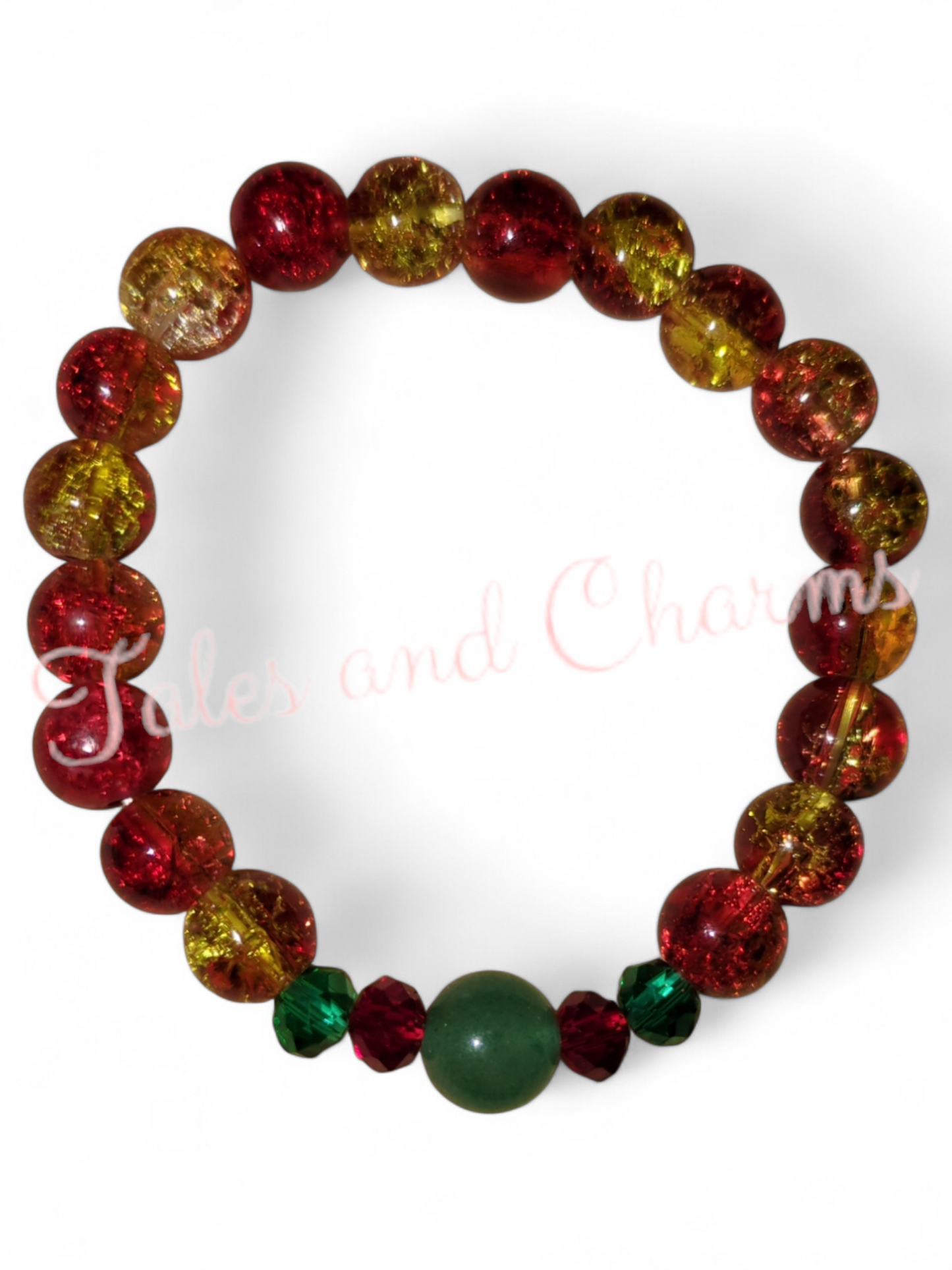 Cracked glass & Cats Eye Bracelet