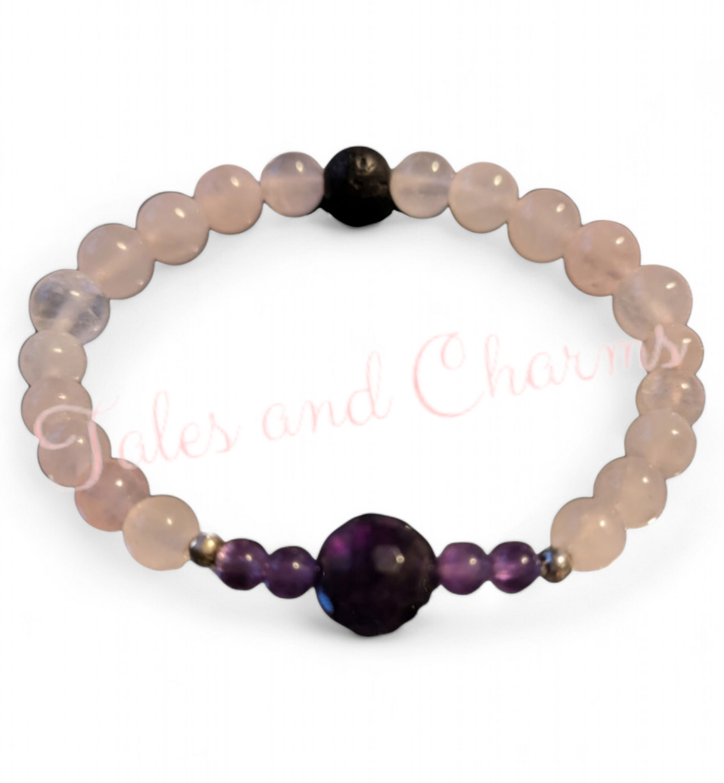 Rose Quartz & Amethyst Bracelet ~16.5cm