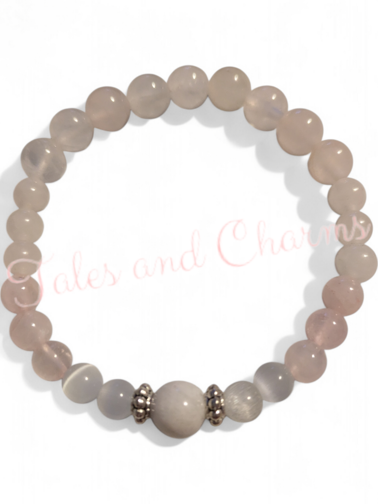 Rose Quartz and Moonstone Bracelet