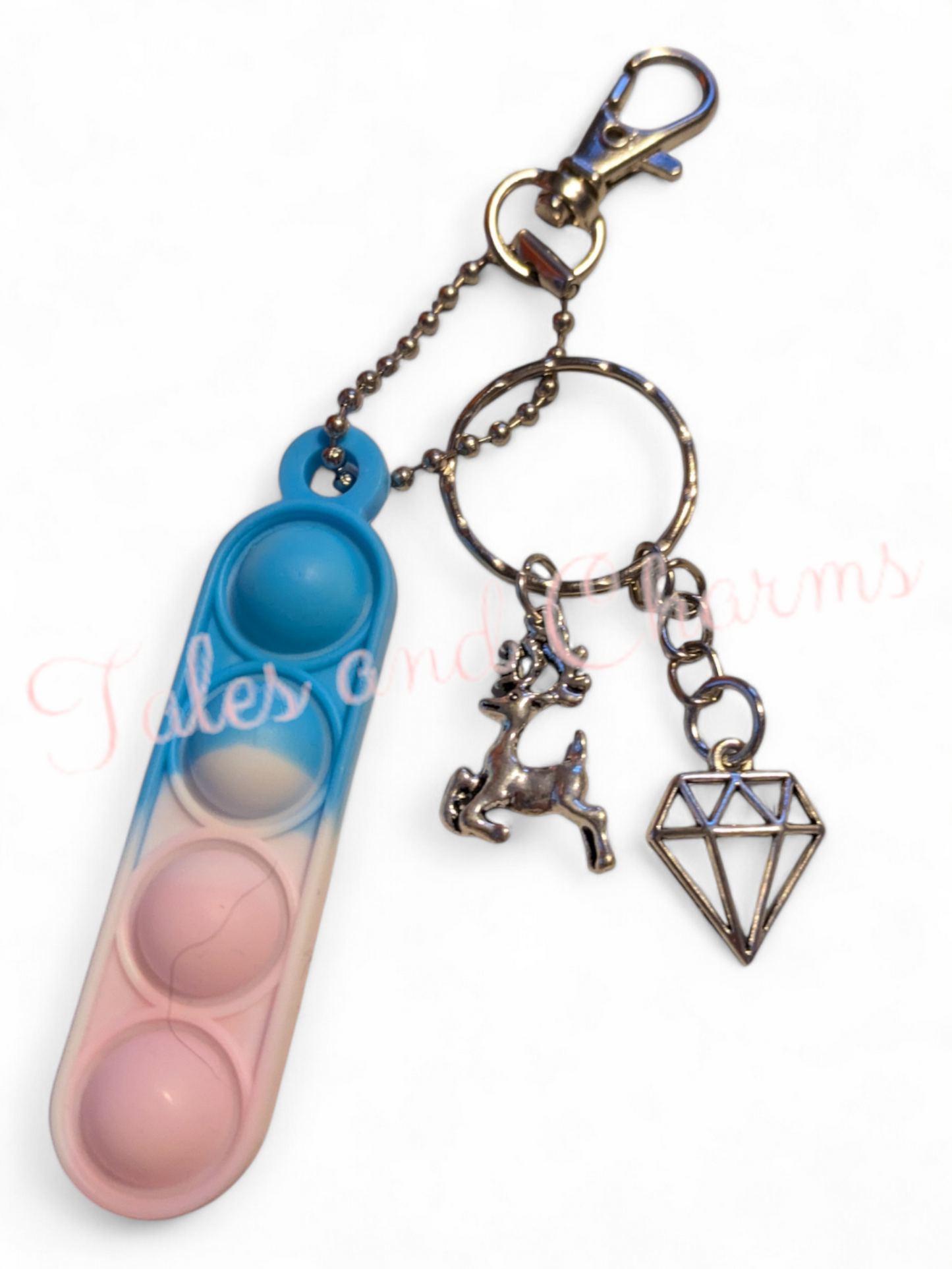 Keyring/Bag Charm ~ popper & charms