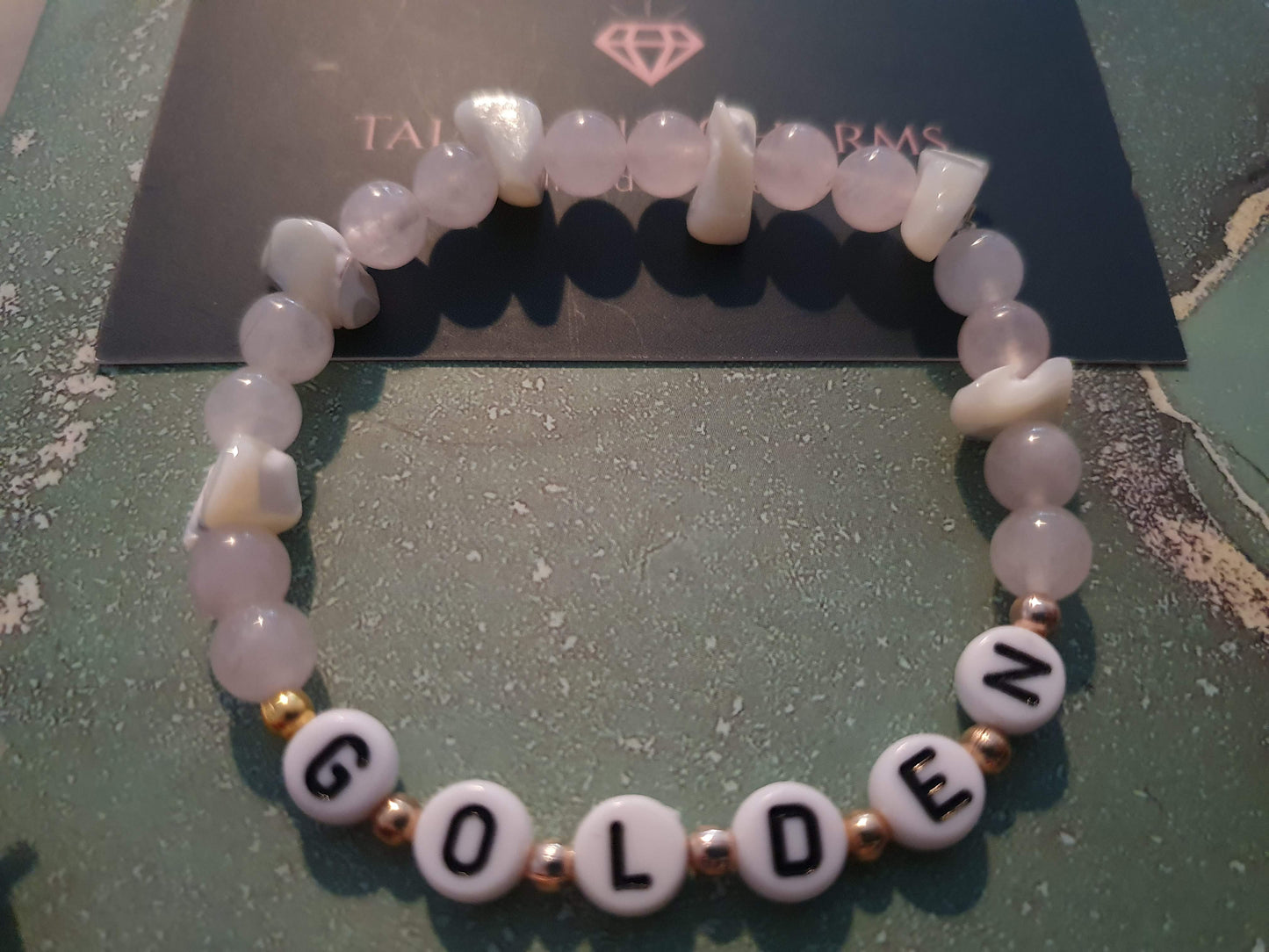 Personalised Crystal bead bracelet (wedding, medical etc)