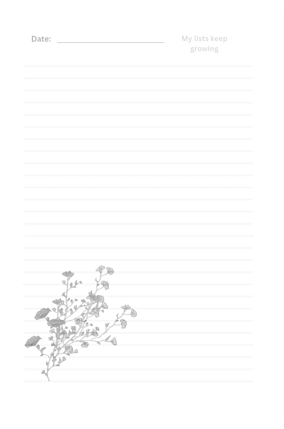 Notebook ~ My Lists just keep growing !