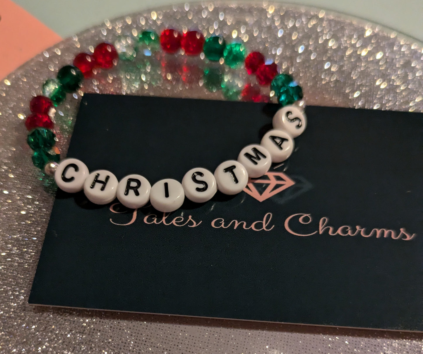 Christmas red & green bracelet