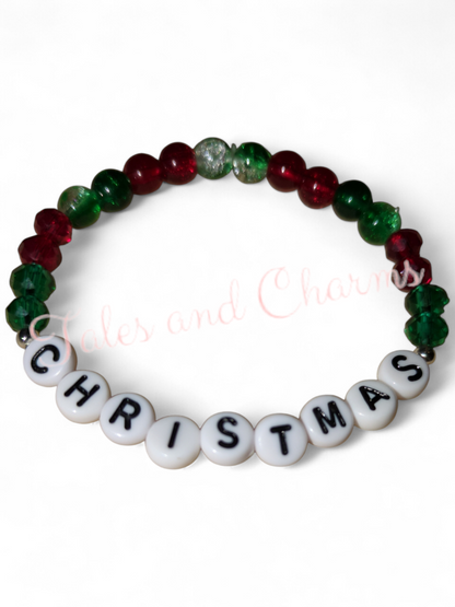 Christmas red & green bracelet