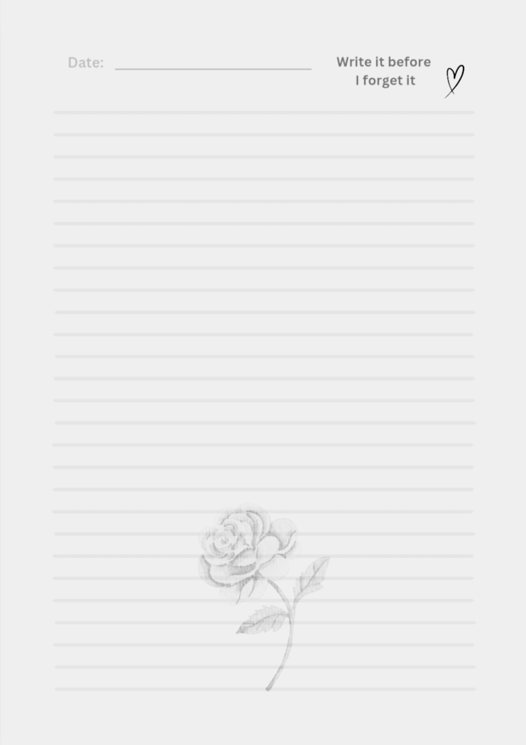 Write it Before I Forget it notebook