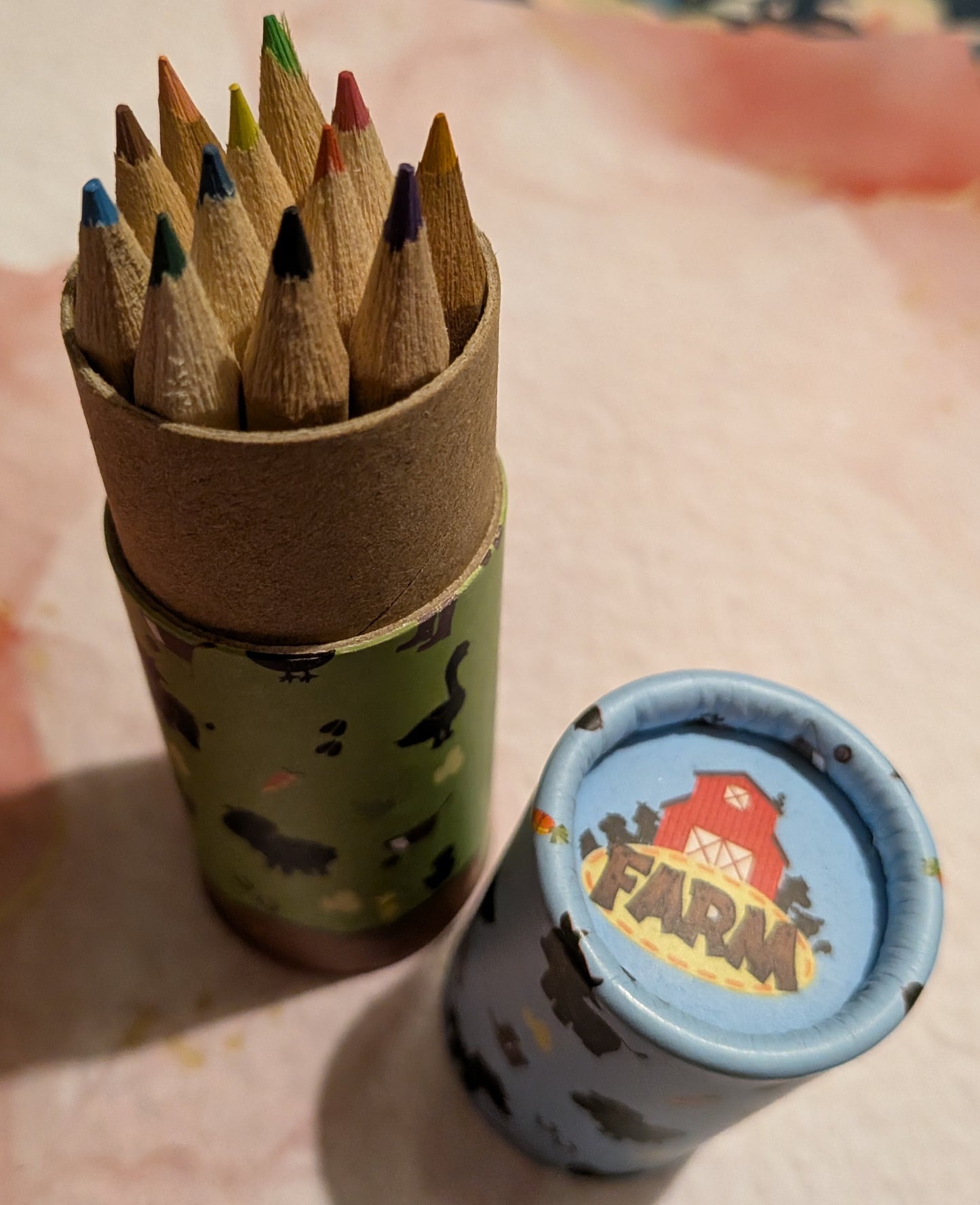 Pencil Tube, Travel Size. Farm Theme