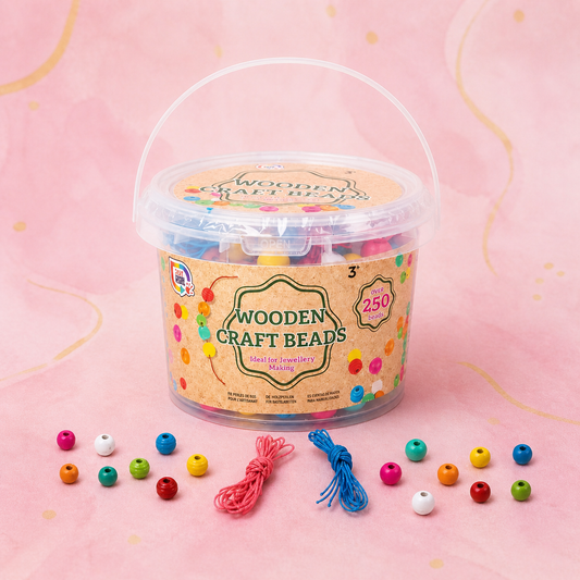 Wooden Craft Beads Set (250)