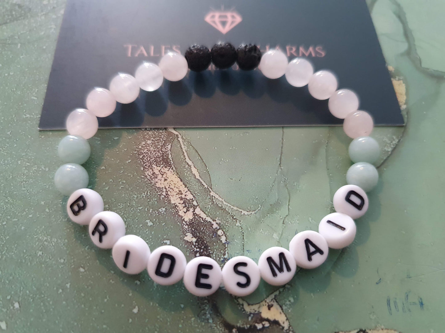 Personalised Crystal bead bracelet (wedding, medical etc)