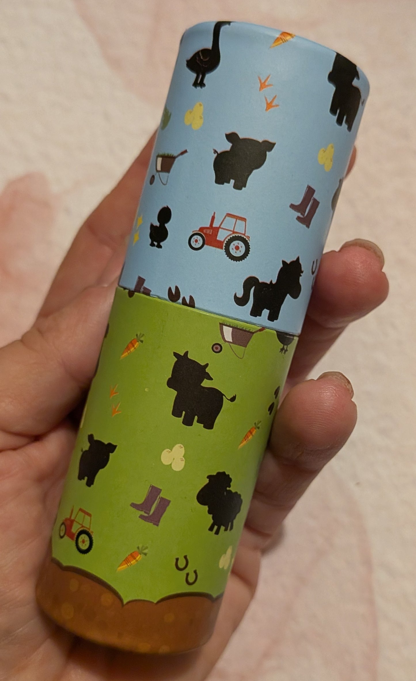 Pencil Tube, Travel Size. Farm Theme